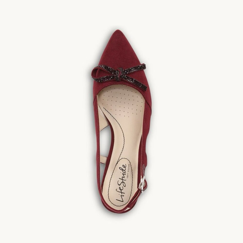 Lifestride Women's Slingback Heels 9.5W NIB Pinot Noir Never worn